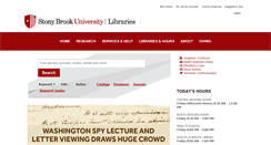 Desktop Screenshot of library.stonybrook.edu