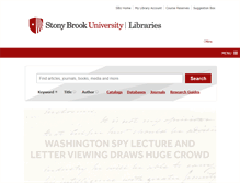 Tablet Screenshot of library.stonybrook.edu