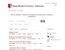 Tablet Screenshot of answers.library.stonybrook.edu